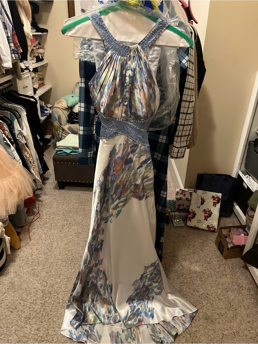 Formal silk multicolored mermaid style dress!